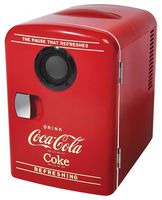Coca-Cola 6 Can AC/DC Retro Cooler with Bluetooth Speaker by Koolatron (4.2 Quarts/4 Liters)