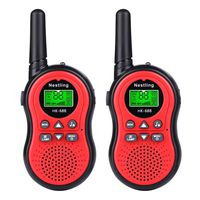 BYBOO Nestling HK-688 Mini Walkie Talkies 2 Way Radio Toys for Kids Girls Boys 3-12 Year Old (1 Pair, Red)
