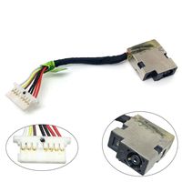 DBParts DC Power Jack Cable Harness for HP Chromebook 11-V000NA 11-V001NA 11-V002DX 11-V010NR 11-V011DX 11-V012NR 11-V020NR 11-V050NA 11-V050SA 11-V051NA 11-V051SA, DC Power Jack for 90W AC Adapters