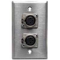 Rapco Horizon SP-2DFN Single Gang Stainless Steel Wall Plate 2) Neutrik NC3FD