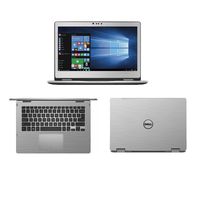 Silver Brushed Aluminum skin decal wrap skin case for Dell inspiron 13 5000 series 5368 5378 13.3" 2 in 1 Laptop