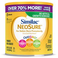 Similac NeoSure Infant Formula with Iron, For Babies Born Prematurely, Powder, 22.8 oz (4 Count)