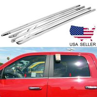 eRushAutoparts Stainless Chrome Polished Window Sill For 2010-2017 Dodge Ram 1500/2500/3500 Crew Cab/Mega Cab
