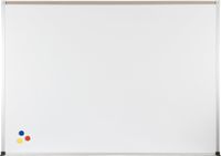 Best-Rite ABC Classroom Dry Erase Porcelain Steel Magnetic Markerboard, 2 x 3 Feet Whiteboard with Map Rail (2H2NB-M)