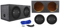 (2) Polk Audio MM 1242 DVC 12 2520w Car/Marine Subwoofers+Sealed Enclosure Box