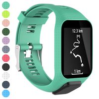 Watbro Band Compatible with Tomtom Runner 2/3 Series, Spark 3, Golfer 2, Adventurer, Silicone Replacement Runner Watch Band Strap Wristband for Women Men