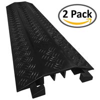 EZ Runner PVC Drop Over Cable Ramp - 3 Channel - Black (Pack of 2)