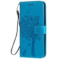 NEXCURIO Wallet Case for Huawei Honor 9X with Card Holder Side Pocket Kickstand, Shockproof Leather Flip Cover Case for Huawei Honor 9X - NEKTU080729 Blue