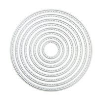 ZbFwmx Circle Cutting Dies Stencil DIY Scrapbook Album Paper Card Embossing Tool (Circle)