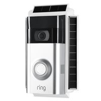 Wasserstein Weatherproof Solar Charger Mount for Ring Video Doorbell 2 - Continuous Charging for Maximum Efficiency (White)