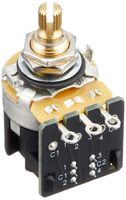 CTS 250K Push/Pull Split Shaft Audio DPDT Potentiometer