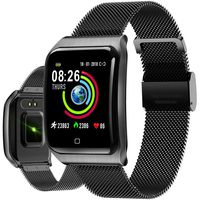 Activity Fitness Tracker Bluetooth Bracelet Waterproof Smartwatch for Men Women with Heart Rate Blood Pressure Monitor Calorie Pedometer Counter Smart Watch for Android iOS Huawei iPhone (Black)