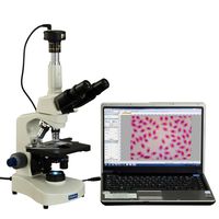 OMAX 40X-2500X Phase Contrast Trinocular Compound LED Siedentopf Microscope with 9MP Digital Camera