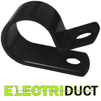 1/4" Heavy Duty Nylon Cable Clamps - 250pcs | Black
