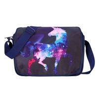 Bonamana Unicorn Cute Cartoon Messenger Bag Backpack Girls Boys Shoulder Bags Daypack for 14" Laptop (Unicorn-B)