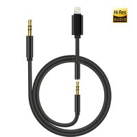 3 in 1 Aux Cord for iPhone, iPhone AUX Cord, Compatible with iPhone AUX Cable to 3.5mm Aux Adapter, Compatible for iPhone Xs/XS Max/X/8/8Plus/7/7Plus to Car Stereo peaker eadphone Adapter (Black)