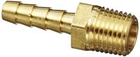 Anderson Metals 57001-0404  Brass Hose Fitting, Adapter, 1/4" Barb x 1/4" NPT Male Pipe
