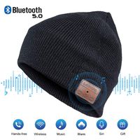 Upgraded Unisex Bluetooth Beanie Music Hat Winter Running Knit Cap Headphones V5.0 Built-in Stereo Speaker Unique Christmas Tech Gifts for Boyfriend/Him/Men/Teen Boys/Stocking Stuffers Birthday gift