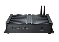 Kingdel Powerful Mini Desktop Computer, Fanless Industrial PC, Intel i5 Dual Core CPU, 4GB RAM, 128GB SSD, 2xNICs, 4xUSB 3.0, 4xCOM RS232, HD Port, Metal Case, Windows 10 Pro