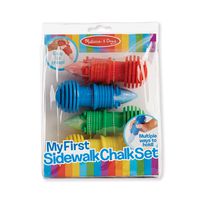 Melissa & Doug My First Sidewalk Chalk Set With Holders (4 Chalk Sticks, 4 Holders, Great Gift for Girls and Boys - Best for 3, 4, 5, 6, 7 Year Olds and Up)