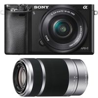 Sony Alpha a6000 Mirrorless Camera w/ 16-50mm & E 55-210mm f/4.5-6.3 OSS Lens