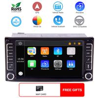7 Inch 2 Din In-dash Car Stereo Radio GPS Navigation Touch Screen Audio 1080P Video BT Phone Easylink Car Player Fit for Toyota RAV4 Corolla Camry Tundra 4Runner Previa Highlander Yaris Prado Hilux