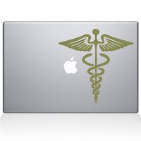 The Decal Guru Medical Symbol MacBook Decal Vinyl Sticker - 15" MacBook Pro (2015 & Older) - Gold (1127-MAC-15P-G)