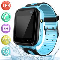 Kids Smart Watch Phone Waterproof Phone for Student - Boys Girls Smartwatch with 2 Ways Call LBS Tracker Voice Chat SOS Camera Alarm Clock Game Watch, kids' Teen's Gift Wrist Watch Suitable for 3-12