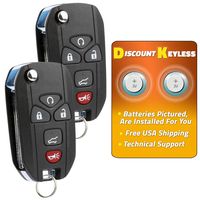 Discount Keyless Entry Remote Fob Control Uncut Key Combo Compatible with Suburban Tahoe Yukon 15913415, 25839476 (2 Pack)