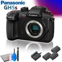 Panasonic Lumix DC-GH5S Mirrorless Micro Four Thirds Digital Camera (International Model) with 2 x Extra Batteries and Cleaning Kit