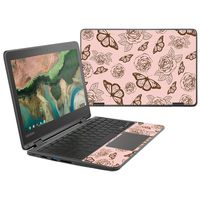 MightySkins Skin Compatible with Lenovo 300e Chromebook 11.6" (2018) - Butterfly Garden | Protective, Durable, and Unique Vinyl Decal wrap Cover | Easy to Apply, Remove | Made in The USA