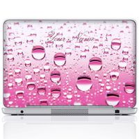 Meffort Inc Personalized Laptop Notebook Notebook Skin Sticker Cover Art Decal, Customize Your Sticker Size & Name (Max Size: 16 X 11 Inch) (Custom Size, Pink Water Bubbles)