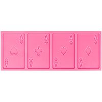 Funshowcase Sugarcraft Playing Cards 4 Aces Poker Four of a Kind Fondant Silicone Mold