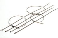 10-Pack Heavy Duty 12 Inches (115lbs) Stainless Steel Exhaust Locking Zip Cable Ties