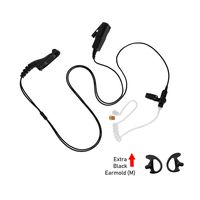 Maxtop ASK4032-M9 2-Wire Acoustic Ear Tube Surveillance Kit + Black Earmold for Motorola MOTOTRBO
