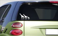 Giraffe family (8.5"X5") stickerE981 decal cute laptop giraffes zoo africa