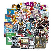 Futurama Laptop Sticker Pack 74Pcs Anime Sticker vinly Stickers for Laptop Water Bottle Bike Car Motorcycle Bumper Luggage Skateboard Graffiti Cool Decals