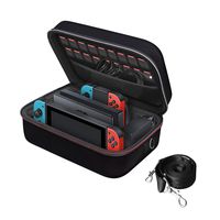 Carrying Storage Case for Nintendo Switch, iVoler PortableTravel All Protective Hard Messenger Bag Soft Lining 18 Games for Switch Console Pro Controller & Accessories Black