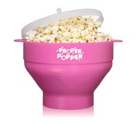 The Original Proper Popper Microwave Popcorn Popper, Silicone Popcorn Maker, Collapsible Bowl BPA Free & Dishwasher Safe - (Pink)