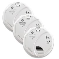 First Alert BRK SC7010BV-3 Hardwired Talking Photoelectric Smoke and Carbon Monoxide (CO) Detector, 3 Pack