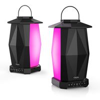 Olafus Outdoor Bluetooth Speakers, 2 Pack 25W Wireless Lantern Speakers, Up to 200 Speakers Synch, IPX5 Waterproof Speakers with LED Mood Lights for Party Christmas, 20H Playtime