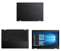 Decalrus - Protective Decal for Lenovo ThinkPad Yoga L390 (13.3" Screen) Laptop Black Carbon Fiber Skin case Cover wrap CFlenovoTnkpdYg_L390Black