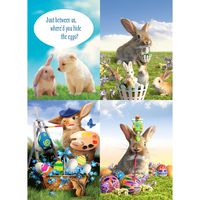 Tree-Free Greetings Easter Bunnies Easter Card Assortment, 5 x 7 Inches, 8 Cards and Envelopes per Set (GA31662)