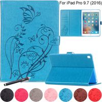 iPad Pro 9.7 Case, Newshine PU Leather Magnetic Closure Smart Flip Stand Wallet Cover with Card Slots Auto Wake Up/Sleep for Apple iPad Pro 9.7 (2016 Release) - Blue