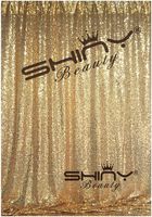 ShinyBeauty Sequin Backdrop 4FTx6FT-Gold Backdrop Photography and Photo Booth Backdrop for Wedding/Party/Photography/Curtain/Birthday/Christmas/Prom/Other Event Decor - 4FTx6FT(48inx72in) (Gold)