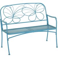 Mainstays* Butterfly Outdoor Patio Bench (Blue)
