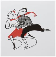 3dRose Ice Skaters - Greeting Cards, 6 x 6 inches, set of 6 (gc_26037_1)