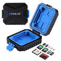 PULUZ Memory Cards Case, Waterproof XQD SIM Micro SD CF TF Card Holder Stocker Storage Box (11 Slots: 3SIM + 2XQD + 2CF + 2TF + 2SD Card)