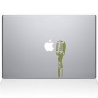 The Decal Guru Open Mic MacBook Decal Vinyl Sticker - 12" MacBook - Gold (1140-MAC-12M-G)