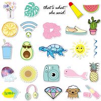 AKEROCK Big Size Water Bottle Stickers, 35 Pack Cute Stickers for Hydroflasks Laptop Skateboard Luggage Notebook Phone Cars